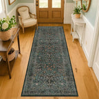 8ft Long Runners for Hallways Non Slip, Entryway Indoor, Washable Rubber by HazoHaus