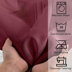 Simplebrand Red Sheer Curtains 63 Inch Length 2 Panels, Rod Pocket Solid Color - Image 8