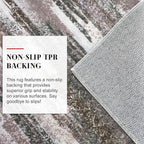 Lansny Modern Abstract Runner Rug 3x10, Dark Light Brown White Washable Kitchen - Image 6