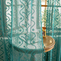 WAZZIO Boho Lace Curtains 2 Panels 96 Inch -Victorian Sheer Panel Drape French by WAZZIO