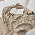 EVERGRACEHOME Modern Checkered Chenille Throw Blanket, Soft Cozy Plaid Knitted - Image 8