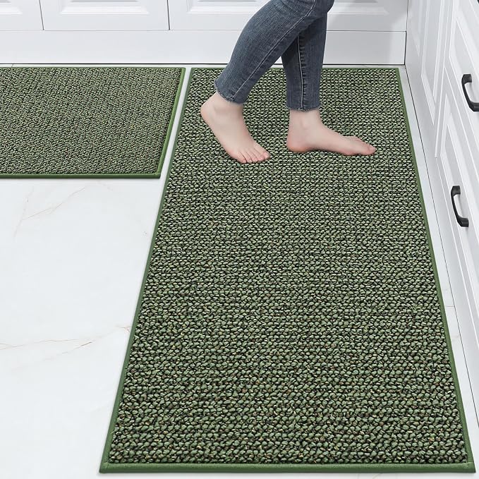 BEQHAUSE Kitchen Rugs and Mats 2PCS, Non-Slip Kitchen Mats by BEQHAUSE