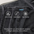 Bedsure GentleSoft Fleece Blanket California King Size Charcoal - Image 4