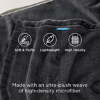 Bedsure GentleSoft Fleece Bed Blankets Full Size Charcoal - Image 3