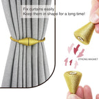 2 Pack Magnetic Curtain Tiebacks Rope Modern Handmade Curtain Tie Backs - Image 2