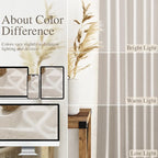 Nanspring Pearl White Linen Curtains 102 Inches Long - Image 3