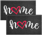 EARTHALL Door Mat 2-Pack Outside Inside Home Doormat 30"x17.5" Durable Floor - Image 8