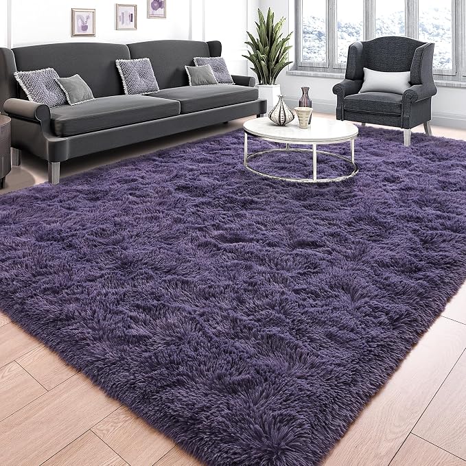 Tepook Fluffy Large Rugs for Living Room, Shag Area Rug 6x9 Soft Carpet for - Image 2