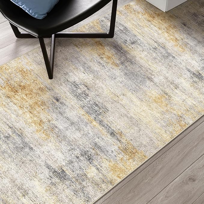 2x3 Washable Entryway Area Rug: Modern Abstract Small Runner Rug - Image 7