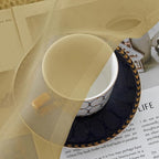 Simplebrand Gold Sheer Curtains, 2 Panels Set - Image 2
