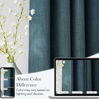 NICETOWN Greyish Blue Room Darkening Rod Pocket Curtains 63 inch Length - Image 5