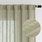 MYSKY HOME Sage Green Living Room Curtains 84 Inch Length 2 Panels Set by MYSKYHOME