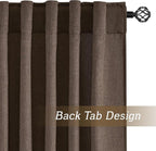 RYB HOME Natural Linen Sheer Curtains 90 inches Long - Image 3