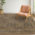 Vintage Brown 4x6 Area Rugs for Large Entryway, Bedroom Beside Rug, Non-Slip by HazoHaus