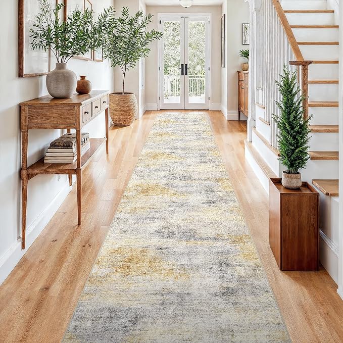 3x15 Washable Kitchen Runner Rug: Modern Abstract Runners by Ksrau