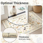 Dog 6x9 Area Rugs for Living Room, Machine Washable Animal Floral Vintage Rug - Image 9