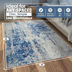 4x6 Area Rugs for Living Room Rug Washable: Abstract Rug for Dining Room - Image 2