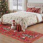 UERMEI Christmas Runner Rug for Hallway: 3x8 Neutral Modern Festive Low Pile - Image 2