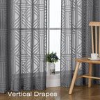 Simplebrand Semi Sheer Charcoal Grey Curtains 36 Inch Length 2 Panels, - Image 6