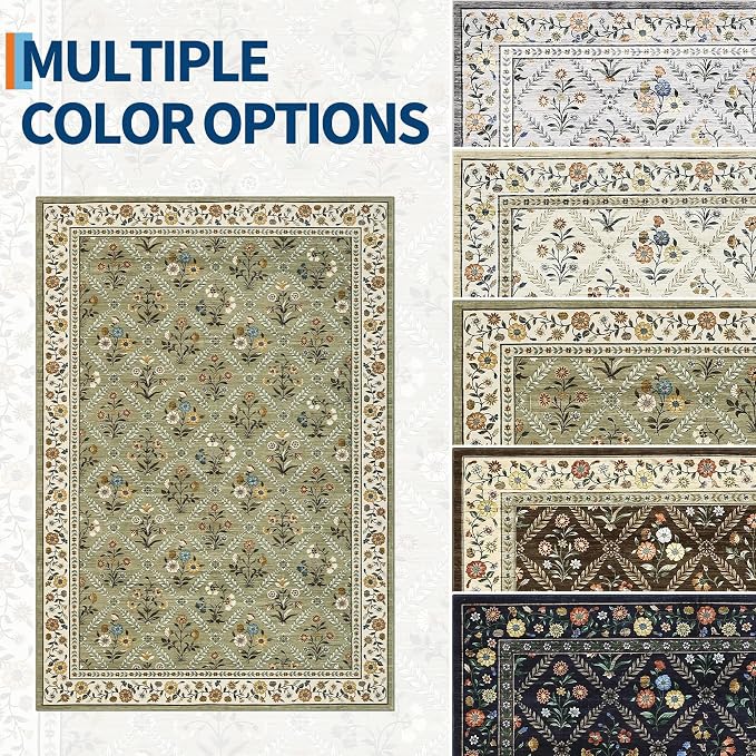 Washable Kitchen Rugs Non Slip 2x6 Hallway Runner Rug Stain Resistant Low Pile - Image 8
