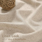 Nanspring Grey Flax Linen Curtains 72 Inches Long - Image 4