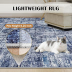 6x9 Area Rugs for Living Room Washable Rug: Anti-Skid Abstract Modern Living - Image 6
