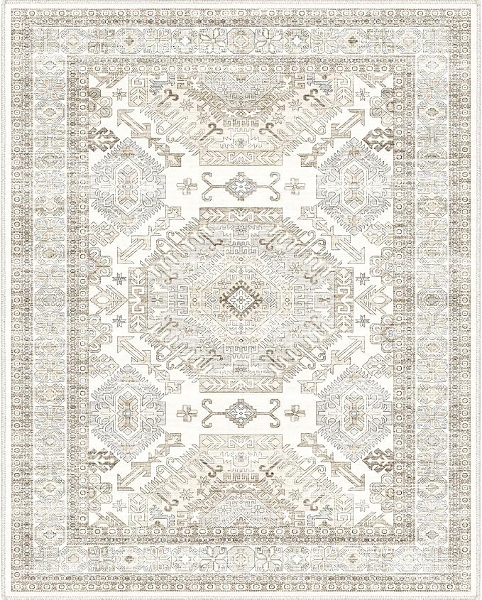 Area Rugs 8x10 for Living Room, Washable Boho 8x10 Area Rugs for Bedroom by PhonzenuoCarpet