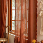 MYSKY HOME Bohemian Macrame Curtains 84 Inches Long - Image 5