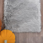 Goolela Grey Fluffy Fuzzy Rug for Bedroom Dorm 3x5 Gray Furry Faux Fur Shaggy - Image 7