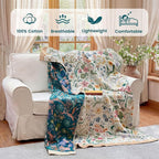 MSGKV The Boho Layer: 60"x80" Cotton Throw Blanket – Full Size - Image 2