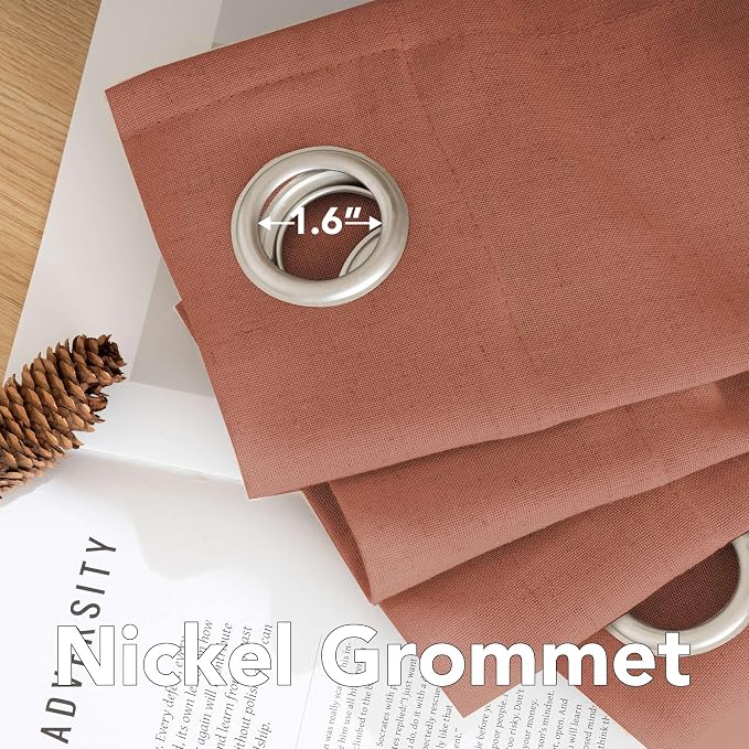 H.VERSAILTEX Living Room Linen Curtains Home Decorative Nickel Grommet Curtains - Image 5