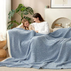 Snuggle Sac Heather Blue Throw Blanket - Image 9