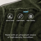 Bedsure Fleece Blankets King Size Oive Green - Image 3