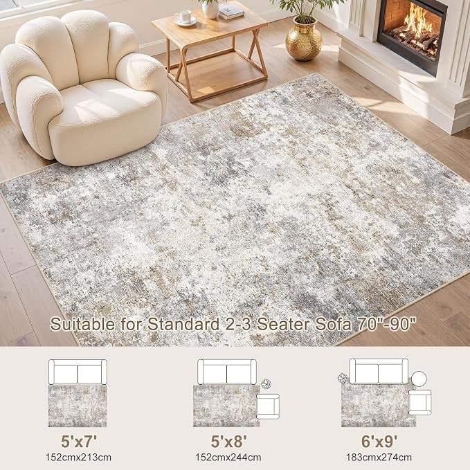 5x7 Area Rug Living Room Rugs - Image 3