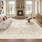 Washable Rugs 8x10 Area Rugs for Living Room, Non-Slip Backing Large Rug for by Restydon
