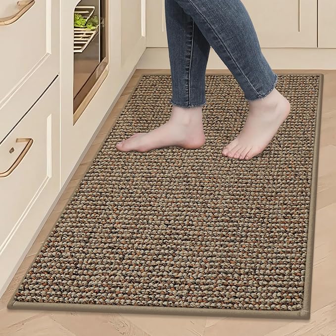 BEQHAUSE Kitchen Rugs 24"x36", Non-Slip Kitchen Mats by BEQHAUSE