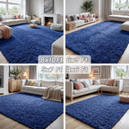 5x8 Area Rugs for Living Room: Soft Fluffy Shag Blue Rugs for Bedroom, Non Slip - Image 7
