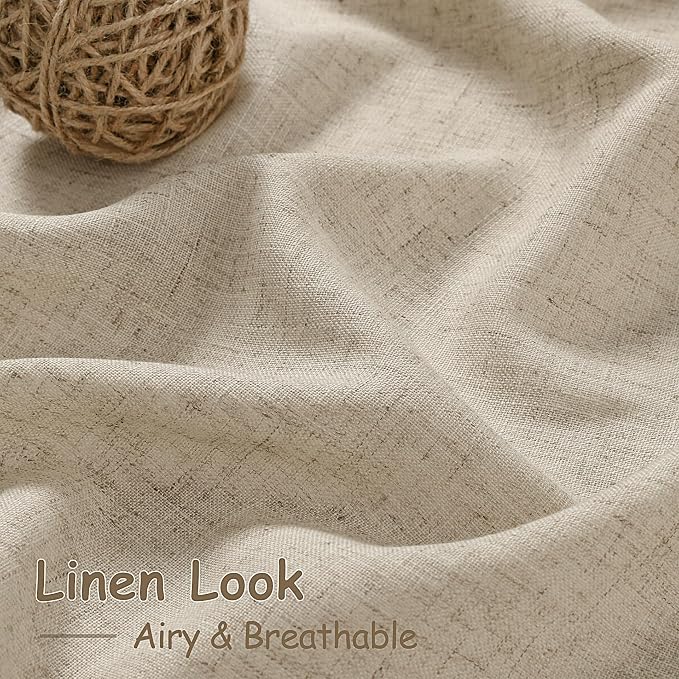 Nanspring Taupe Burlywood Curtains 63 Inch Length - Image 4