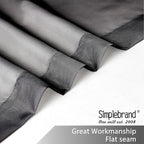 Simplebrand Black Sheer Curtains 63 Inch Length 2 Panels, Rod Pocket Solid - Image 6