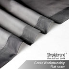 Simplebrand Black Sheer Curtains 96 Inches Long, Light Filtering Rod Pocket - Image 7