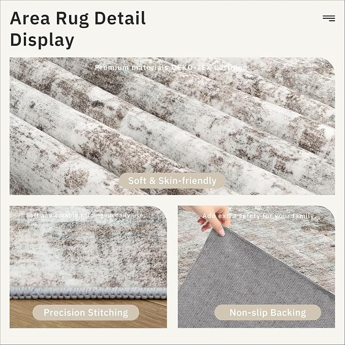 Runner Rug 2x12 Washable Non-Slip Hallway Runner Rugs - Image 6