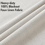 MIULEE 100% Blackout Linen Textured Curtains - Image 5