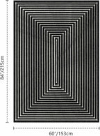 Latte&Fog 6x9 Area Rugs for Living Room Bedroom, Modern Abstract Washable Rug - Image 2