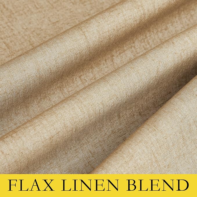 NICETOWN 100% Absolutely Blackout Linen Curtains - Image 9