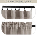 RYB HOME Linen Blend Swag Curtain Valance - Image 3