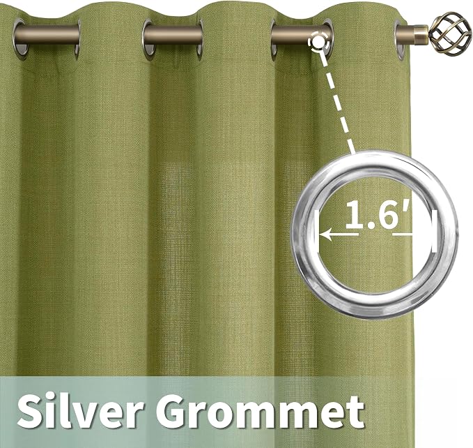 LAMIT 60 Inch Wide Linen Curtains - Image 5