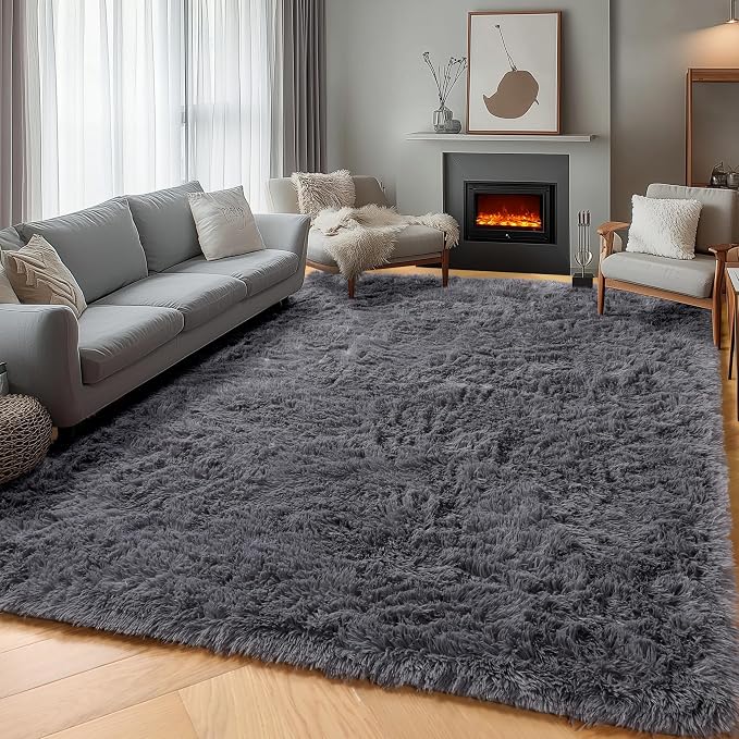 ONASAR Grey 6x9 Area Rugs for Living Room, Ultra Soft Plush Big Indoor Floor by ONASAR