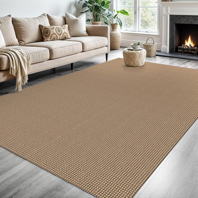 KOZYFLY Washable Area Rug 6x9 ft Rubber Backed Non Slip Rugs by KOZYFLY