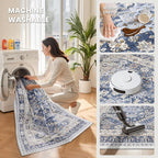 zesthome 9ft Round Rugs for Living Room, Non-Slip Washable Round Area Rugs - Image 4