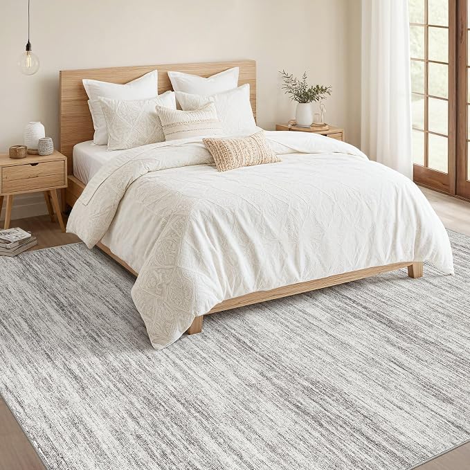 Nakagishi 8X10 Area Rugs Living Room: Washable Large Vintage Rug Neutral - Image 5